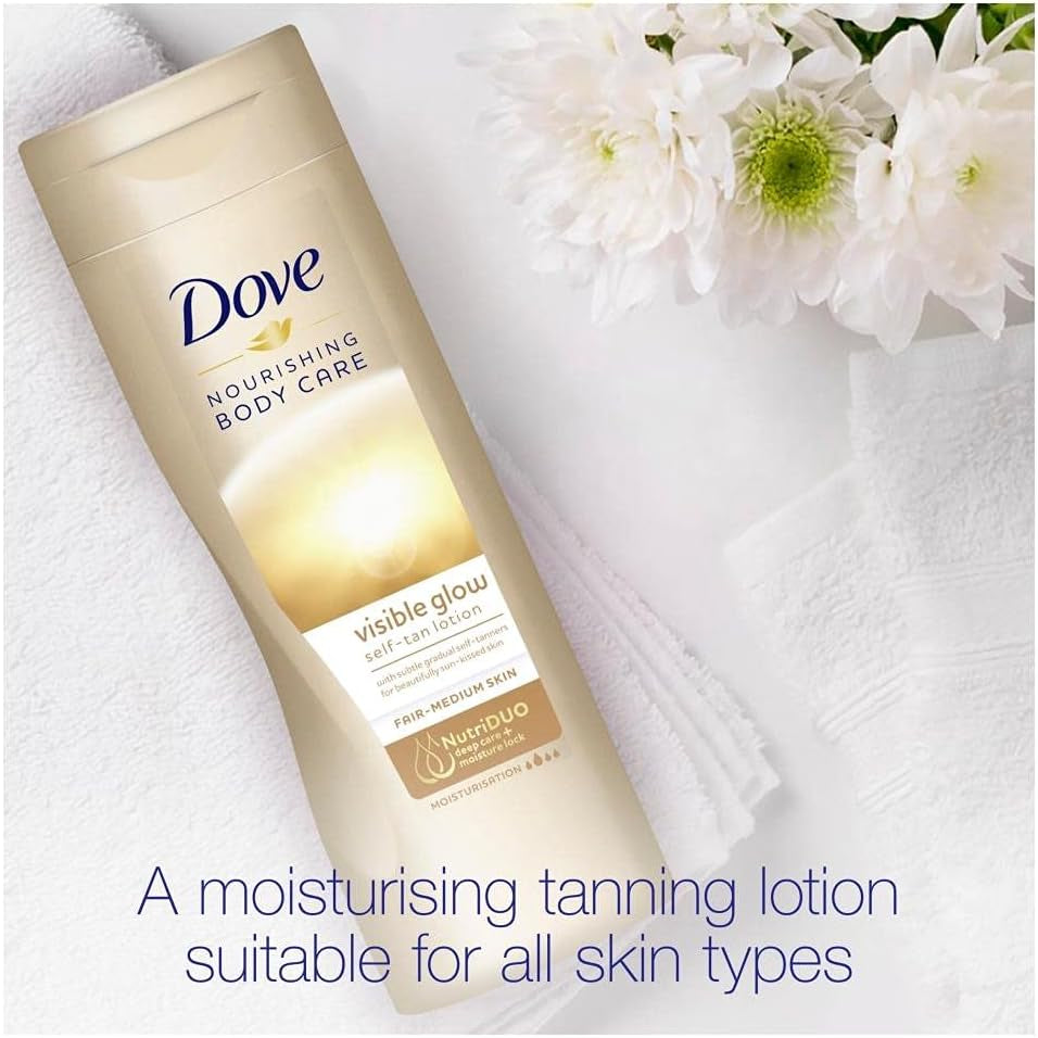 12 Pack of  Nourishing Body Care Visible Glow Gradual Self-Tan Fair to Medium Body Lotion 400Ml