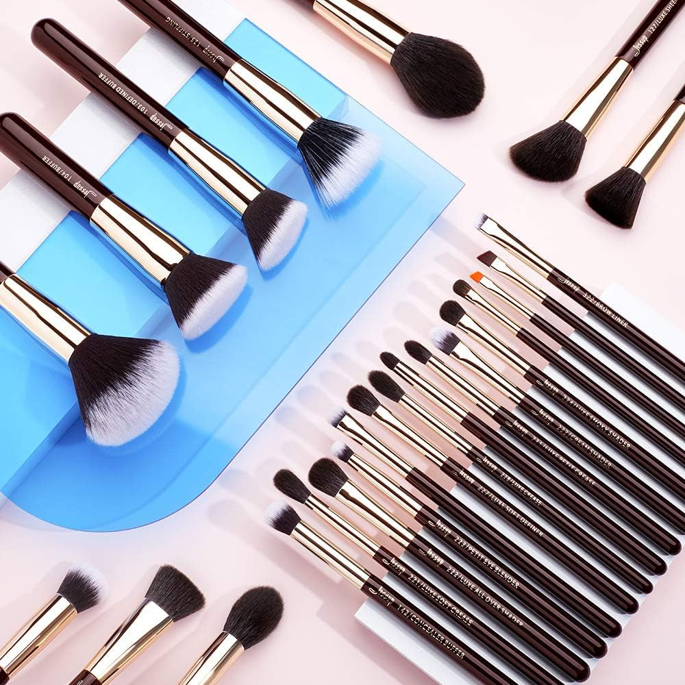 Professional Makeup Brush Set with Labeled for Face & Eye 25Pcs T280