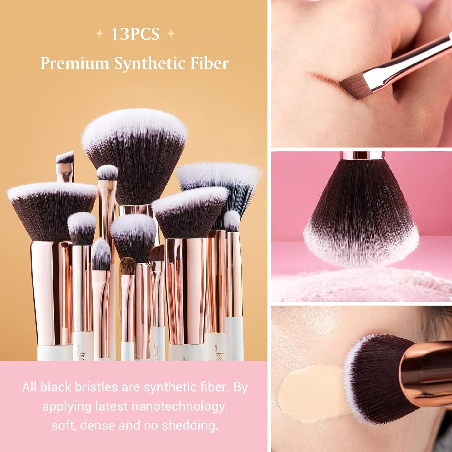 Professional Makeup Brushes 25Pcs Face & Eye Make up Brush Set T215