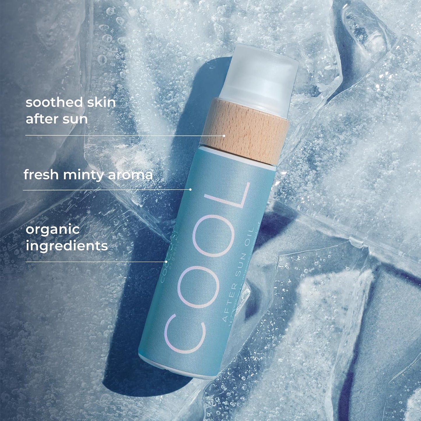 Cool after Sun Organic Oil for Gentle Regeneration after Sunbathing and Solarium, Moisturises, Revitalises and Soothes, Mint Fragrance, Nourishing Oil for Massage (110)