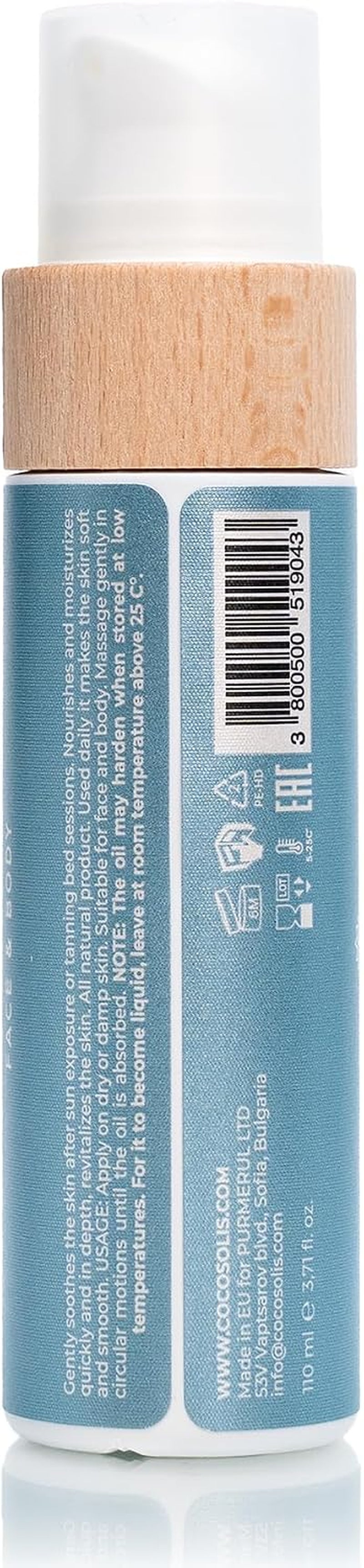 Cool after Sun Organic Oil for Gentle Regeneration after Sunbathing and Solarium, Moisturises, Revitalises and Soothes, Mint Fragrance, Nourishing Oil for Massage (110)