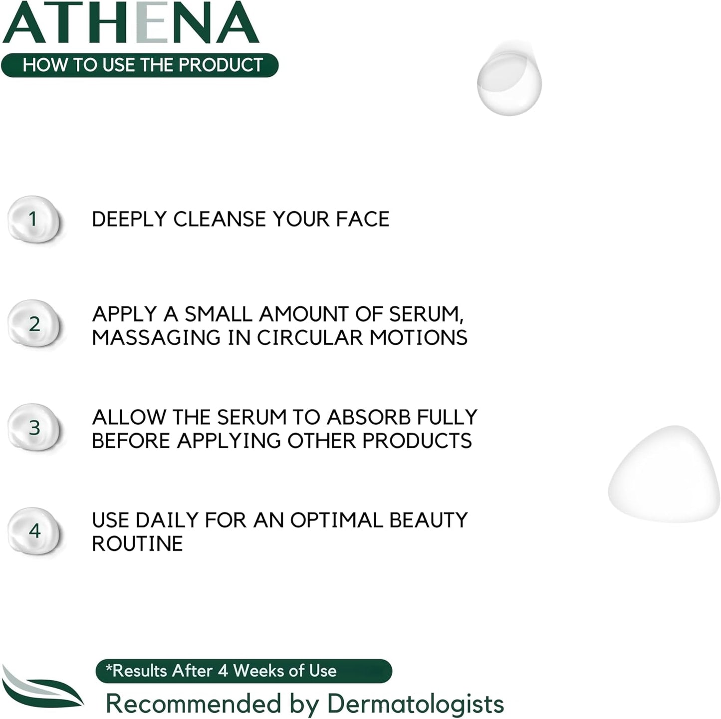 Athena Anti-Wrinkle Face Serum – Pure Bio Hyaluronic Acid – Instant Effect – Vegan & Natural – Dermatologically Tested – Hydrates & Smooths – Made in Italy, 30Ml