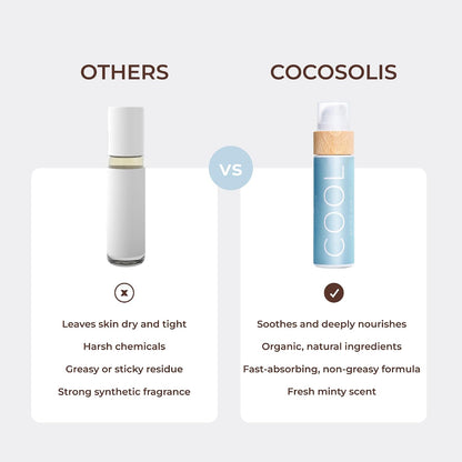 Cool after Sun Organic Oil for Gentle Regeneration after Sunbathing and Solarium, Moisturises, Revitalises and Soothes, Mint Fragrance, Nourishing Oil for Massage (110)