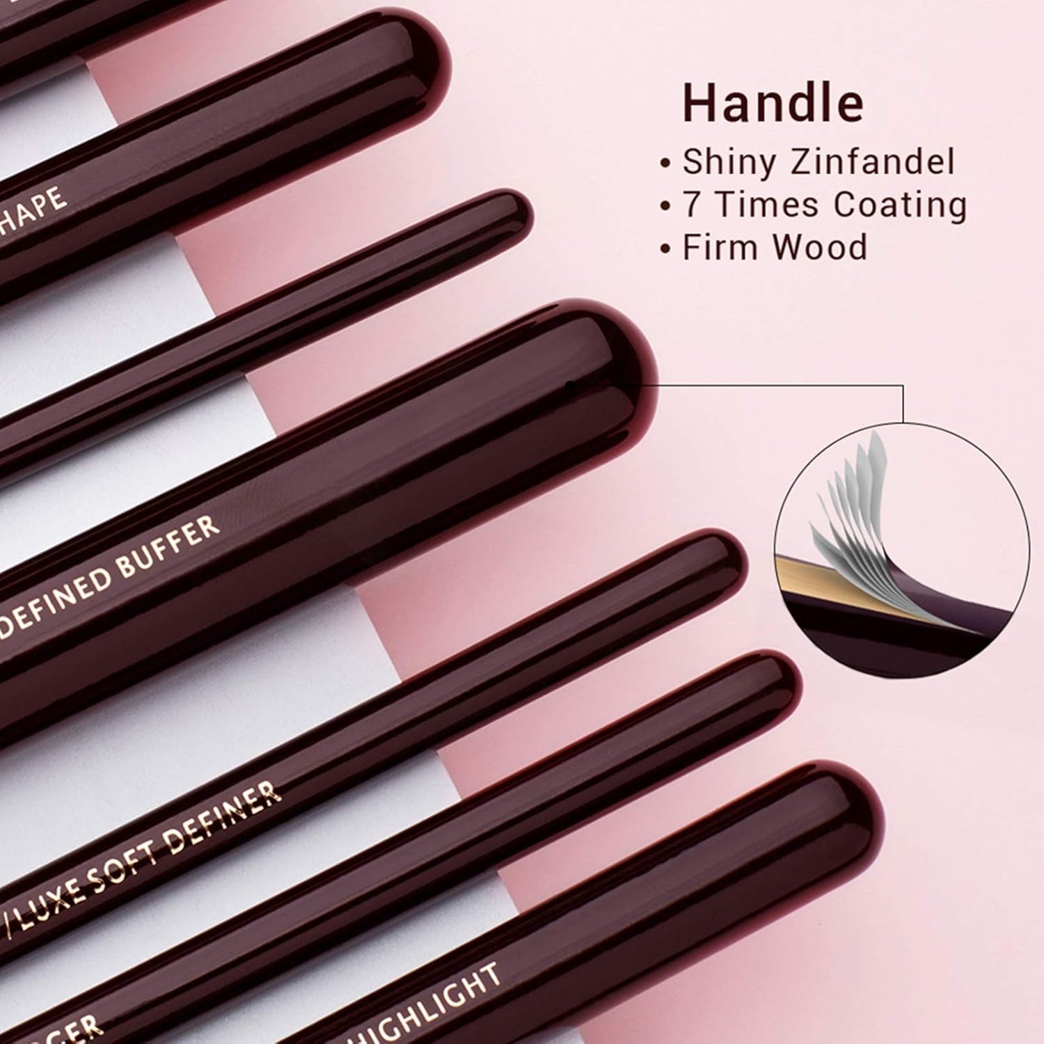 Professional Makeup Brush Set with Labeled for Face & Eye 25Pcs T280