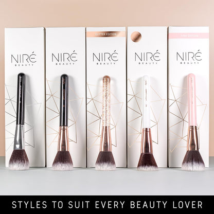 Beauty Professional Makeup Brush Set, Vegan, 15Pc, Black Rose Gold