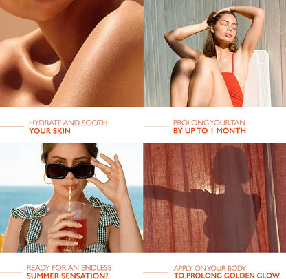 Lancaster Golden Tan Maximizer after Sun Lotion One Month Tan Prolonging, Natural Tan Accelerator, Soothes and Calms Sun-Exposed Skin, Softens Skin with Velvety Finish